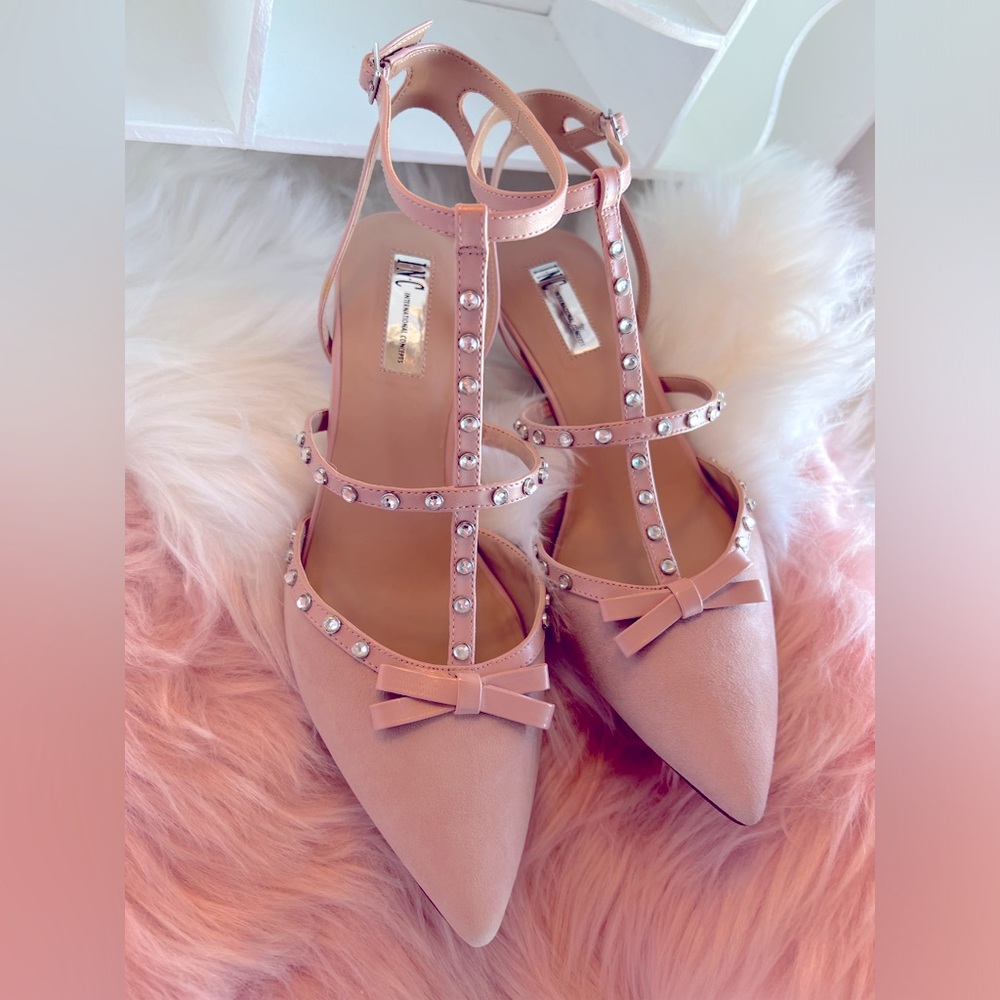 NWT INC  PINK LEATHER DRESS SHOES SIZE 11W NEW IN BOX NEVER WORN